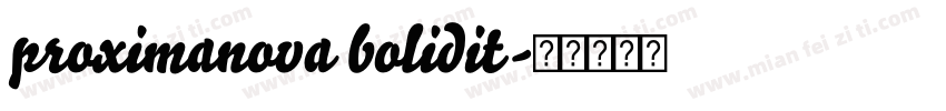 proximanova bolidit字体转换